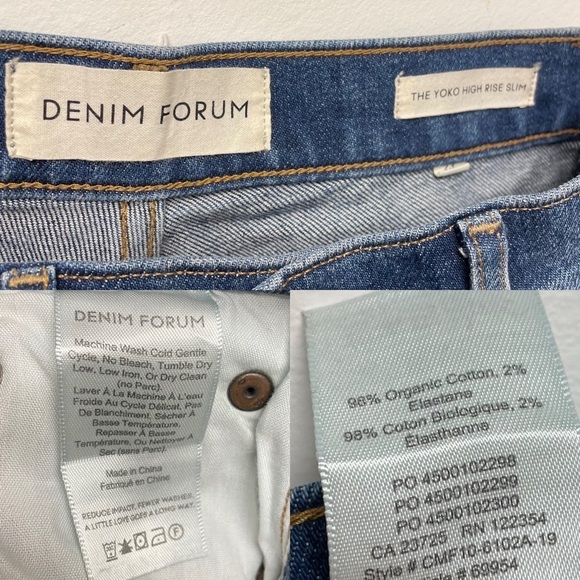 ARITZIA Denim Forum Yoko High Rise Slim Denim Jeans
Blue 23 - Picture 4 of 5